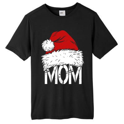 Christmas Santa Hat Mom Tall Fusion ChromaSoft Performance T-Shirt