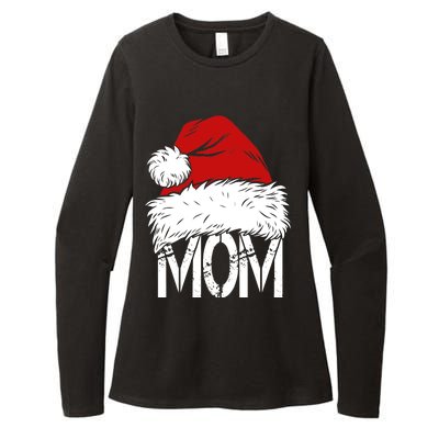 Christmas Santa Hat Mom Womens CVC Long Sleeve Shirt