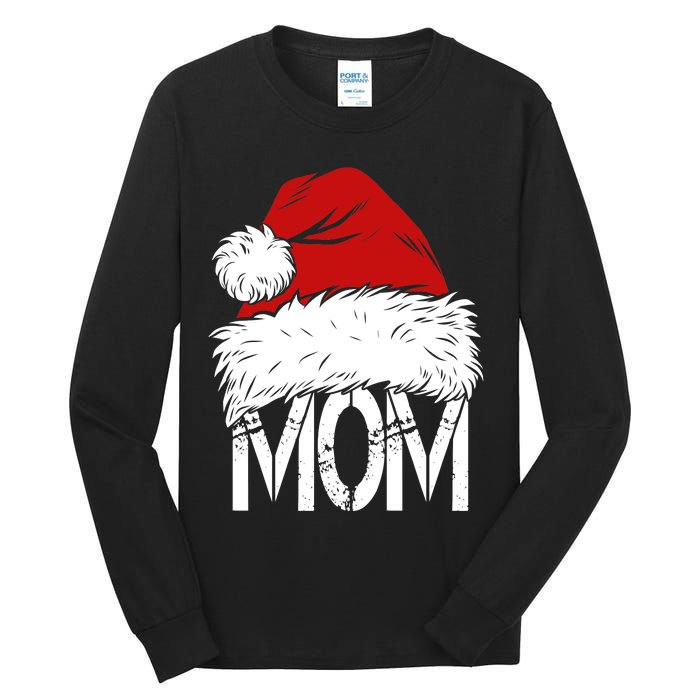 Christmas Santa Hat Mom Tall Long Sleeve T-Shirt