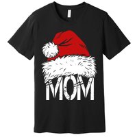 Christmas Santa Hat Mom Premium T-Shirt