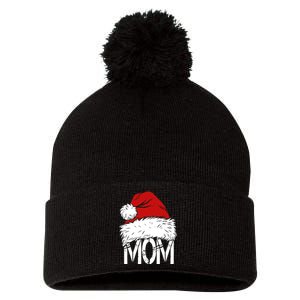 Christmas Santa Hat Mom Pom Pom 12in Knit Beanie