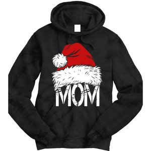 Christmas Santa Hat Mom Tie Dye Hoodie