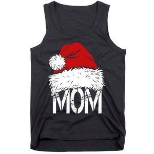 Christmas Santa Hat Mom Tank Top