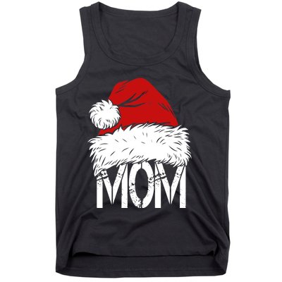 Christmas Santa Hat Mom Tank Top