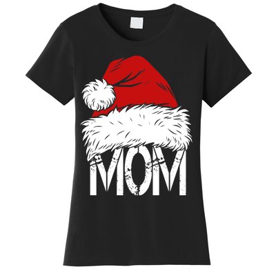 Christmas Santa Hat Mom Women's T-Shirt