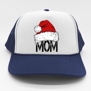 Christmas Santa Hat Mom Trucker Hat