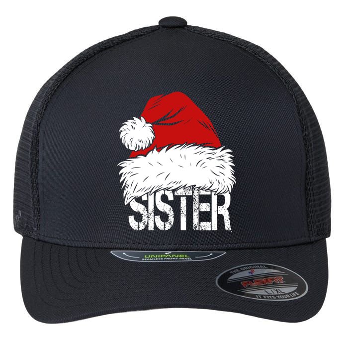 Christmas Santa Hat Sister Flexfit Unipanel Trucker Cap