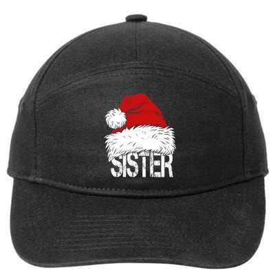 Christmas Santa Hat Sister 7-Panel Snapback Hat