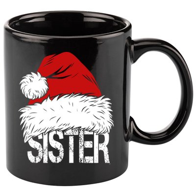 Christmas Santa Hat Sister 11oz C Handle Ceramic Mug