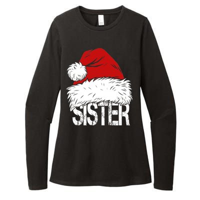 Christmas Santa Hat Sister Womens CVC Long Sleeve Shirt