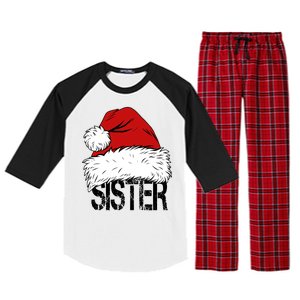 Christmas Santa Hat Sister Raglan Sleeve Pajama Set