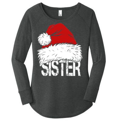 Christmas Santa Hat Sister Women's Perfect Tri Tunic Long Sleeve Shirt