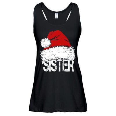 Christmas Santa Hat Sister Ladies Essential Flowy Tank