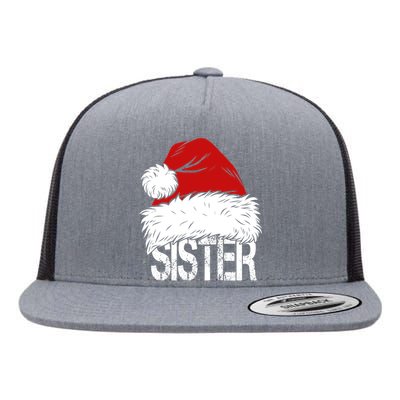 Christmas Santa Hat Sister Flat Bill Trucker Hat