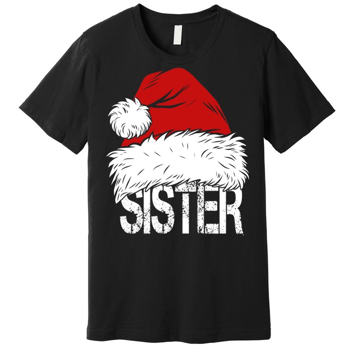 Christmas Santa Hat Sister Premium T-Shirt