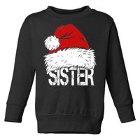 Christmas Santa Hat Sister Toddler Sweatshirt