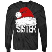 Christmas Santa Hat Sister Tie-Dye Long Sleeve Shirt