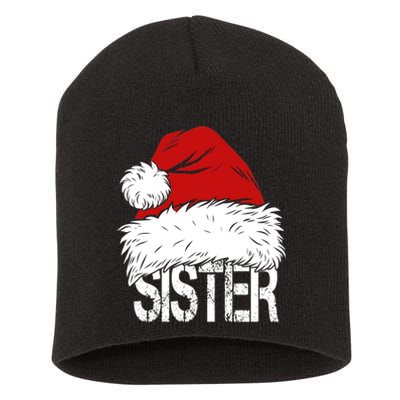 Christmas Santa Hat Sister Short Acrylic Beanie