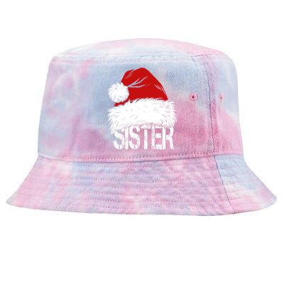 Christmas Santa Hat Sister Tie-Dyed Bucket Hat