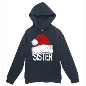 Christmas Santa Hat Sister Urban Pullover Hoodie