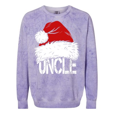 Christmas Santa Hat Uncle Colorblast Crewneck Sweatshirt