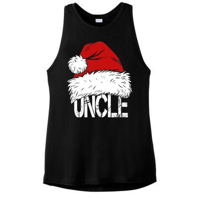 Christmas Santa Hat Uncle Ladies PosiCharge Tri-Blend Wicking Tank