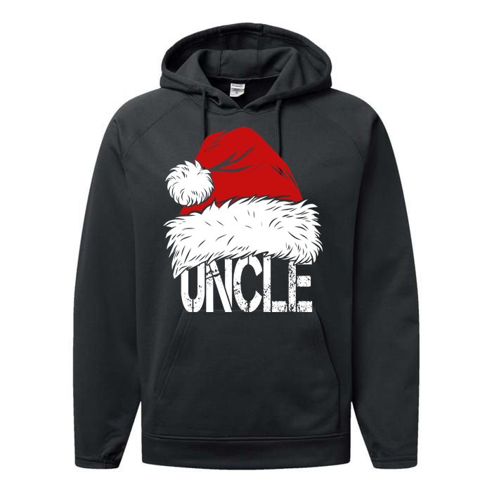 Christmas Santa Hat Uncle Performance Fleece Hoodie