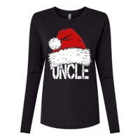 Christmas Santa Hat Uncle Womens Cotton Relaxed Long Sleeve T-Shirt