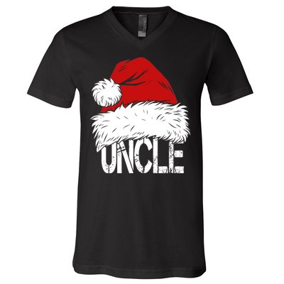 Christmas Santa Hat Uncle V-Neck T-Shirt