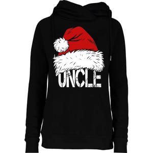 Christmas Santa Hat Uncle Womens Funnel Neck Pullover Hood