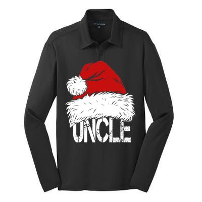 Christmas Santa Hat Uncle Silk Touch Performance Long Sleeve Polo