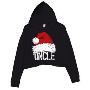 Christmas Santa Hat Uncle Crop Fleece Hoodie