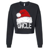 Christmas Santa Hat Uncle Cropped Pullover Crew