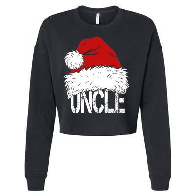 Christmas Santa Hat Uncle Cropped Pullover Crew