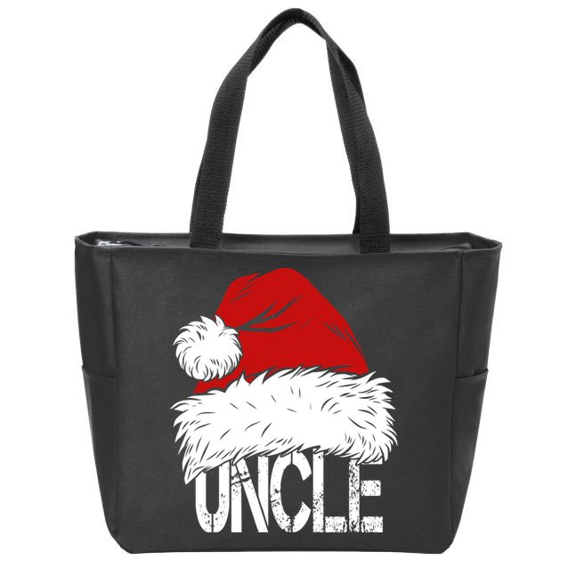 Christmas Santa Hat Uncle Zip Tote Bag