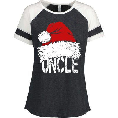 Christmas Santa Hat Uncle Enza Ladies Jersey Colorblock Tee