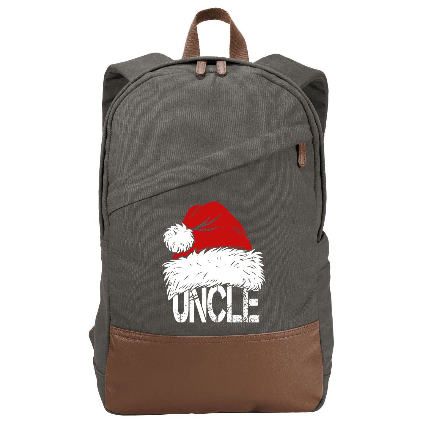 Christmas Santa Hat Uncle Cotton Canvas Backpack