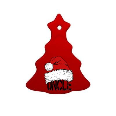 Christmas Santa Hat Uncle Ceramic Tree Ornament