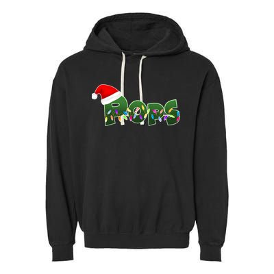 Christmas Santa Pops  Garment-Dyed Fleece Hoodie