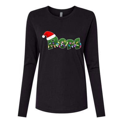 Christmas Santa Pops  Womens Cotton Relaxed Long Sleeve T-Shirt