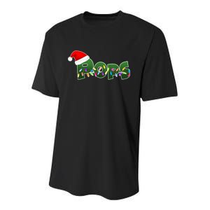 Christmas Santa Pops  Youth Performance Sprint T-Shirt