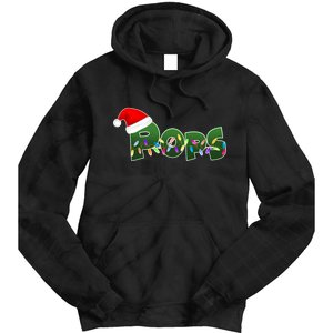 Christmas Santa Pops  Tie Dye Hoodie