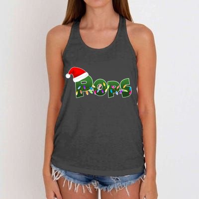 Christmas Santa Pops  Women's Knotted Racerback Tank