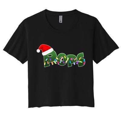 Christmas Santa Pops  Women's Crop Top Tee