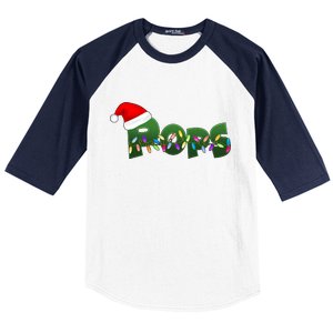 Christmas Santa Pops  Baseball Sleeve Shirt