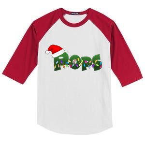 Christmas Santa Pops  Kids Colorblock Raglan Jersey