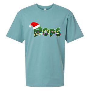 Christmas Santa Pops  Sueded Cloud Jersey T-Shirt