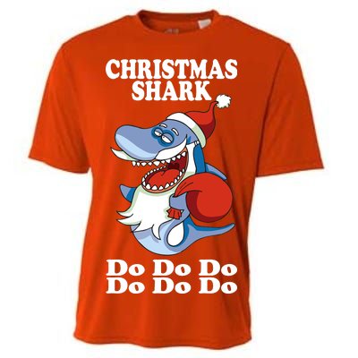 Christmas Santa Shark Do Do Do Cooling Performance Crew T-Shirt