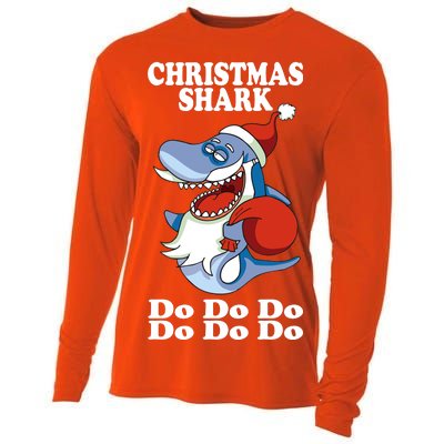 Christmas Santa Shark Do Do Do Cooling Performance Long Sleeve Crew