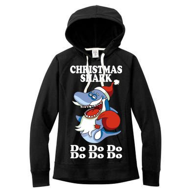 Christmas Santa Shark Do Do Do Women's Fleece Hoodie